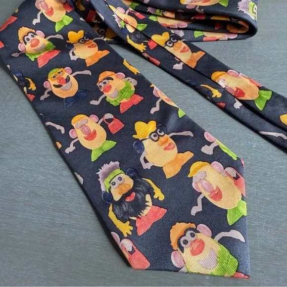 Ralph Marlin Necktie Mr. Potato Head Vintage 90's Hasbro Tie Made In USA - Picture 3 of 7